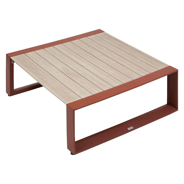 HESPERIDE - Table basse de jardin Allure 97x97x36cm acajou - large