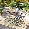 HESPERIDE - Table de jardin Greensboro 2 places pliable café 70x70cm - vignette