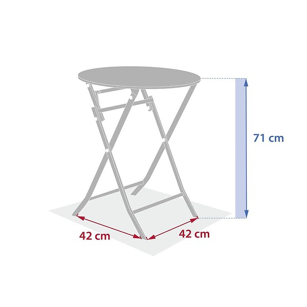 HESPERIDE - Table de jardin Greensboro 2 places pliable café 70x70cm - large