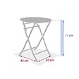 HESPERIDE - Table de jardin Greensboro 2 places pliable café 70x70cm - vignette