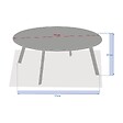 HESPERIDE - Table d'appoint de jardin Saona D90cm gris graphite - vignette