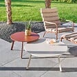 HESPERIDE - Table d'appoint de jardin Saona D70cm acajou - vignette