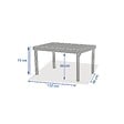 HESPERIDE - Table de jardin 10 places Piazza extensible argile - vignette