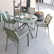 HESPERIDE - Table de jardin 4 places Nebullia D105cm vert laurier - vignette