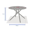 HESPERIDE - Table de jardin 4 places Nebullia D105cm vert laurier - vignette