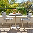 HESPERIDE - Table de jardin 2 places Alegoria 70x70cm argile - vignette
