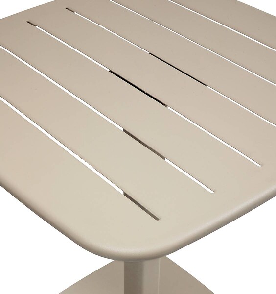HESPERIDE - Table de jardin 2 places Alegoria 70x70cm argile - large