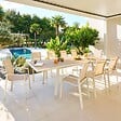 HESPERIDE - Table de jardin 10 places Pavane extensible argile - vignette