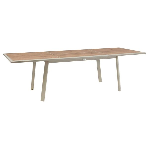 HESPERIDE - Table de jardin 10 places Pavane extensible argile - large