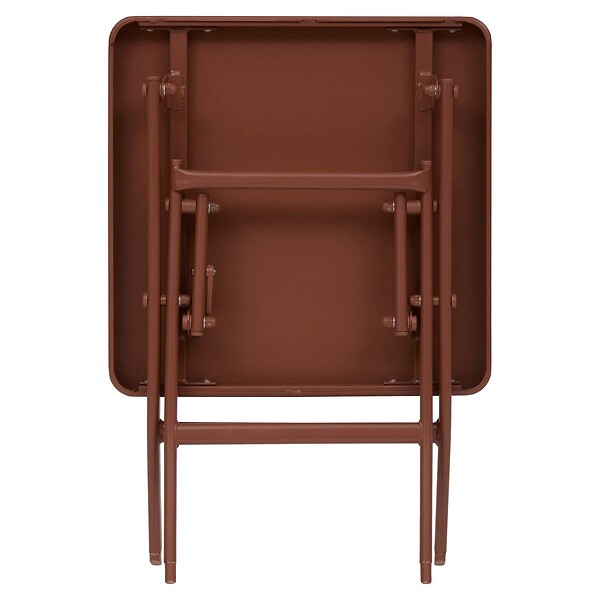 HESPERIDE - Table d'appoint de jardin Greensboro 40x40cm acajou - large
