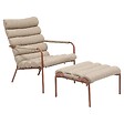 HESPERIDE - Fauteuil relax de jardin Solani acajou - vignette