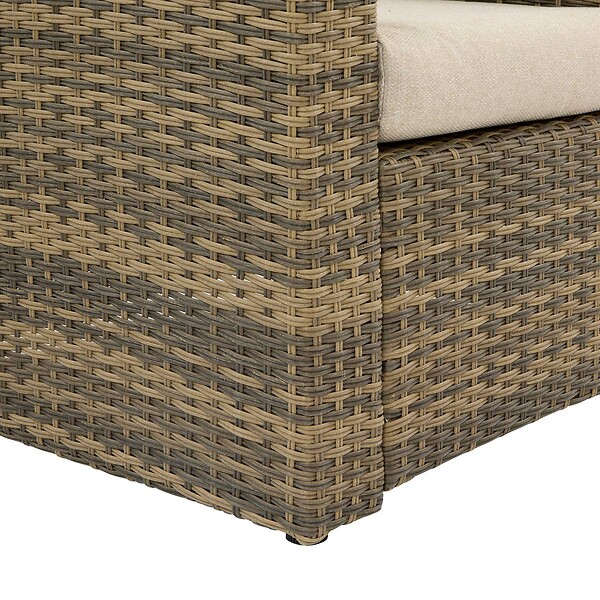HESPERIDE - Fauteuil de salon de jardin Selenim beige ficelle - large