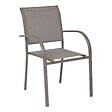 HESPERIDE - Fauteuil de jardin Piazza empilable noisette - vignette