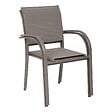HESPERIDE - Fauteuil de jardin Piazza empilable noisette - vignette