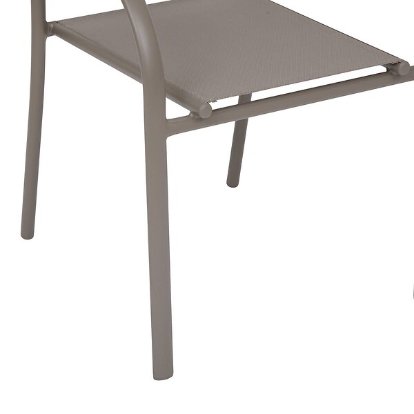 HESPERIDE - Fauteuil de jardin Piazza empilable noisette - large