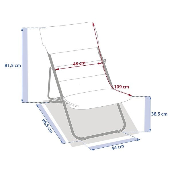 HESPERIDE - Chilienne de jardin empilable pliable Nillia argile - large