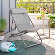 HESPERIDE - Chilienne de jardin empilable pliable Mirael café - vignette