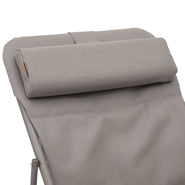 HESPERIDE - Chilienne de jardin empilable pliable Mirael café - large