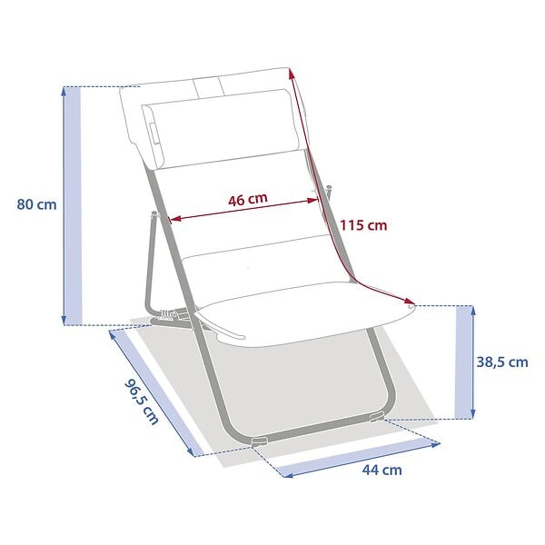 HESPERIDE - Chilienne de jardin empilable pliable Mirael café - large