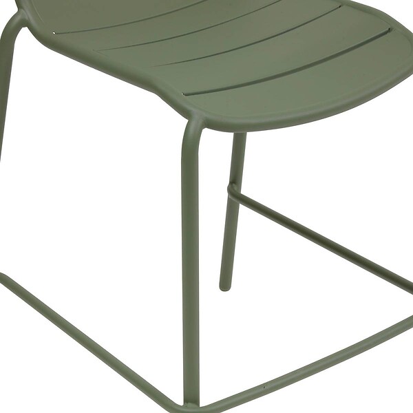 HESPERIDE - Chaise haute de jardin Alegoria empilable vert laurier - large