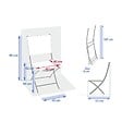 HESPERIDE - Lot de 4 Chaises de jardin Essentia pliables noisette - vignette