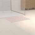 5 FIVE SIMPLY SMART - Tapis de bain Strio 39x60cm rayures rose en diatomite - vignette