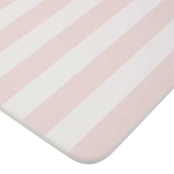 5 FIVE SIMPLY SMART - Tapis de bain Strio 39x60cm rayures rose en diatomite - large