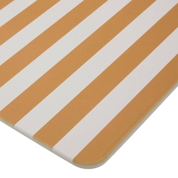 5 FIVE SIMPLY SMART - Tapis de bain Strio 39x60cm rayures jaune en diatomite - large