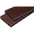 MCCOVER - PACK 15m² lame de terrasse composite Dual + ACCESSOIRES 2400mm Chocolat, ep.25mm, l.14 cm, L.240 cm - vignette