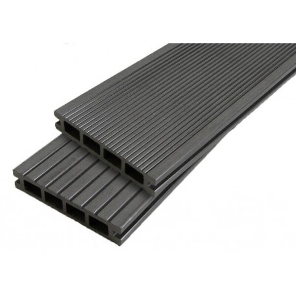 MCCOVER - PACK 10m² lame de terrasse composite Dual + ACCESSOIRES 2400mm Gris anthracite, ep.25mm, l.14 cm, L.240 cm - large