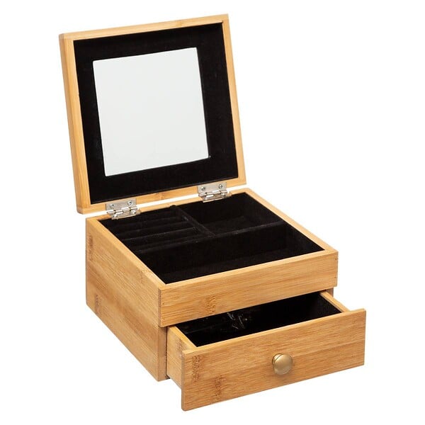 5 FIVE SIMPLY SMART - Petite boîte à bijoux avec miroir bambou - large
