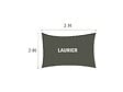 HESPERIDE - Voile d'ombrage solaire rectangulaire Elyora Laurier - 3 x 2 m - Hespéride - vignette