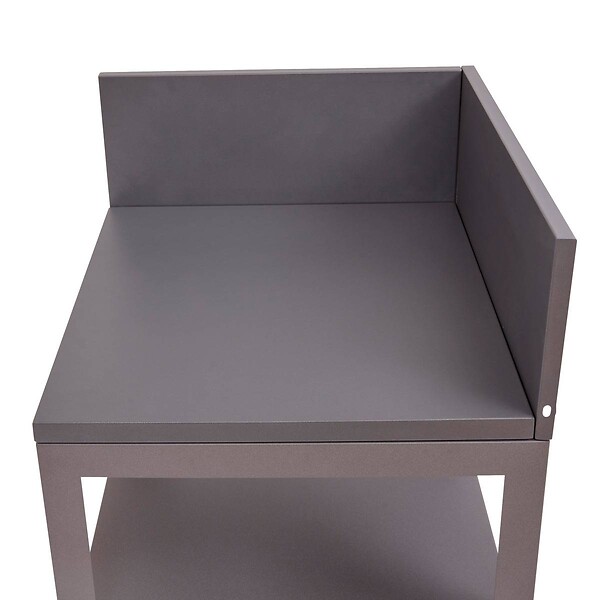 HESPERIDE - Module d'angle pour cuisine d'été Oxyana gris graphite - large