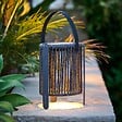 HESPERIDE - Lampe Liny solaire gris H22cm - vignette