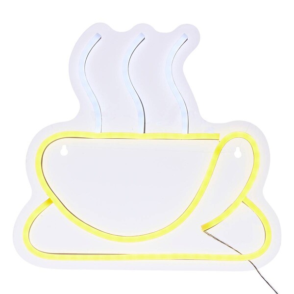 ATMOSPHERA - Néon LED café 27x25cm - large
