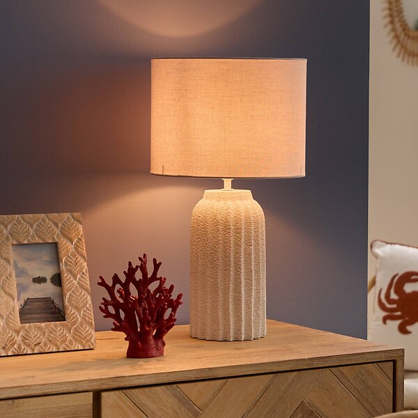 ATMOSPHERA - Lampe à poser Fernan blanc H50cm - large