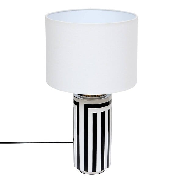 ATMOSPHERA - Lampe Regis H50cm noir et blanc - large