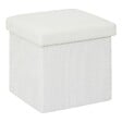 5 FIVE SIMPLY SMART - Pouf pliable Mix'n modul 31x31 cm bouclette blanche - vignette