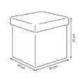 5 FIVE SIMPLY SMART - Pouf pliable Mix'n modul 31x31 cm bouclette blanche - vignette