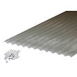 MCCOVER - Lot 5 plaques POLYESTER PO 76/18 + 5 kits de fixations Translucide, l.90 cm, L.200 cm - vignette