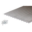 MCCOVER - Lot 2 plaques POLYESTER PO 76/18 + 2 kits de fixations Translucide, ep.1 mm, l.90 cm, L.152cm - vignette