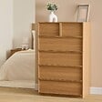 5 FIVE SIMPLY SMART - Commode haute Framy 6 tiroirs bois foncé - vignette