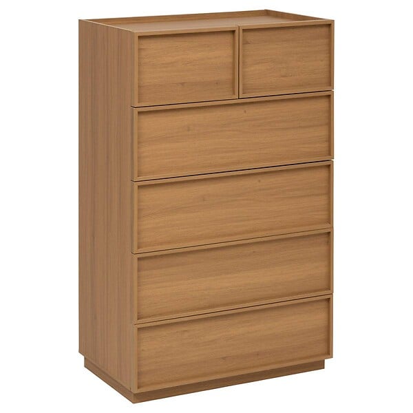 5 FIVE SIMPLY SMART - Commode haute Framy 6 tiroirs bois foncé - large