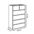 5 FIVE SIMPLY SMART - Commode haute Framy 6 tiroirs bois foncé - vignette