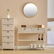 5 FIVE SIMPLY SMART - Console 2 tiroirs Tissa avec range-chaussure beige - vignette