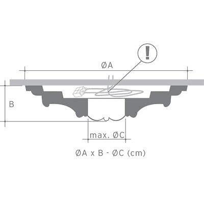 ORAC DECOR - Simple Rosace Avec Quelques Anneaux Concentriques R76 - L62 X H4,1 X L62 - Orac Decor - large