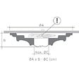 ORAC DECOR - Simple Rosace Avec Quelques Anneaux Concentriques R76 - L62 X H4,1 X L62 - Orac Decor - vignette