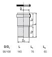 GEBERIT - Ensemble bâti-support Duofix UP100 + réservoir pour WC 112 cm + Plaque DELTA50 + Manchon de raccordement (458.103.00.1-2) - vignette