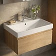 NATUREL - Stilla 61x46x6,5cm lavabo en céramique pour meubles, blanc (VERSO60) - vignette