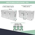 ATOLE - Abri poubelle - Cache poubelle Triple en Aluminium thermolaqué 3x120 Litres - Blanc - vignette